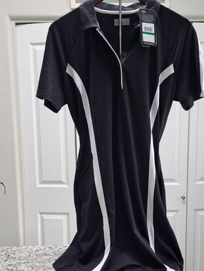 Black Polo Dress with Skort